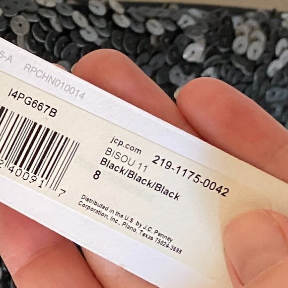 Bisou Bisou Black Sequin Sheath Dress NWT Size 8 - Picture 4 of 9